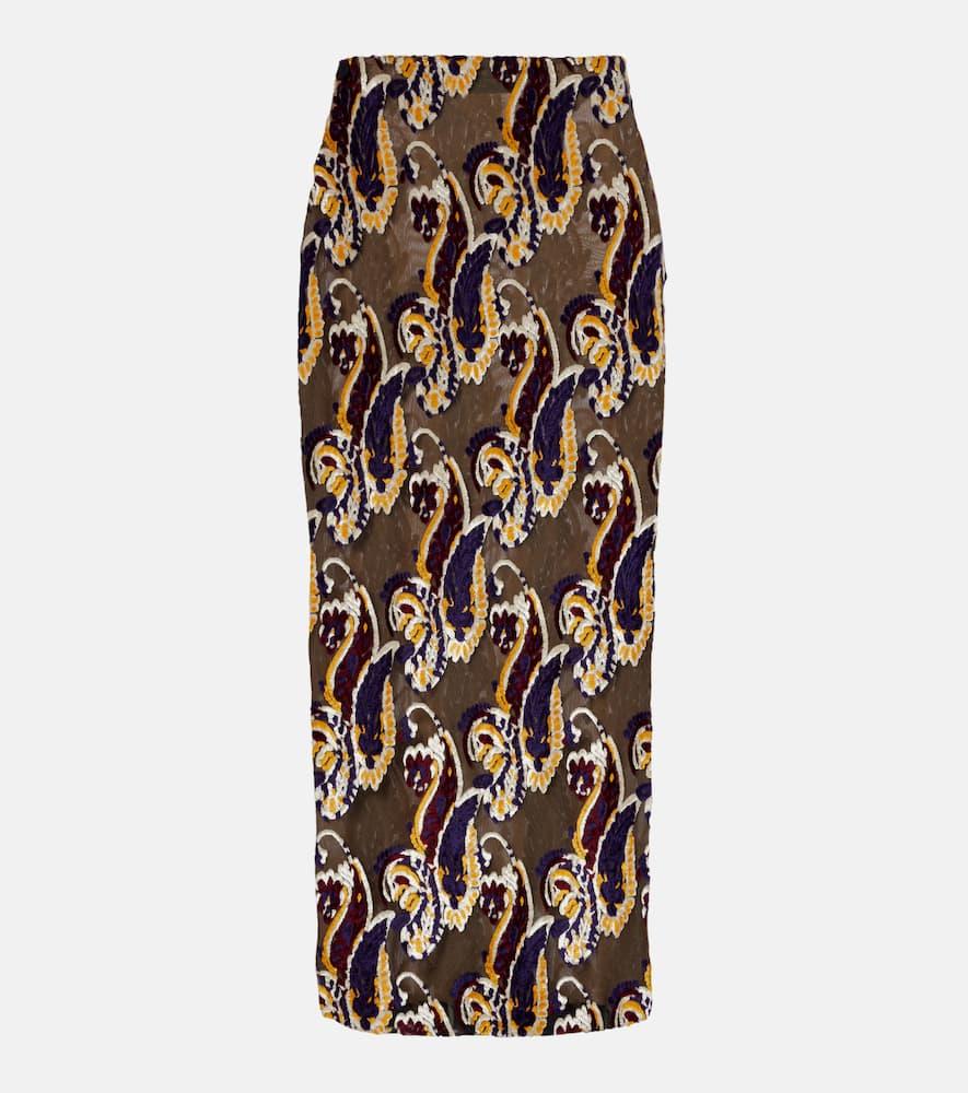 etro paisley pencil skirt