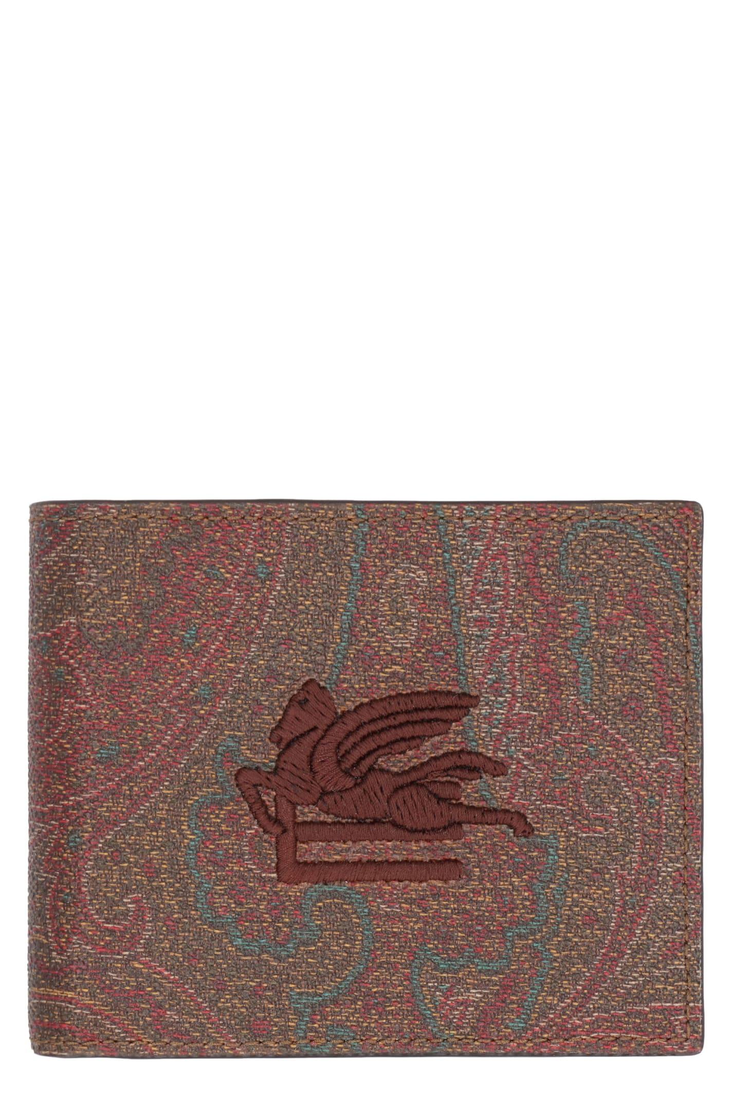 etro paisley print wallet