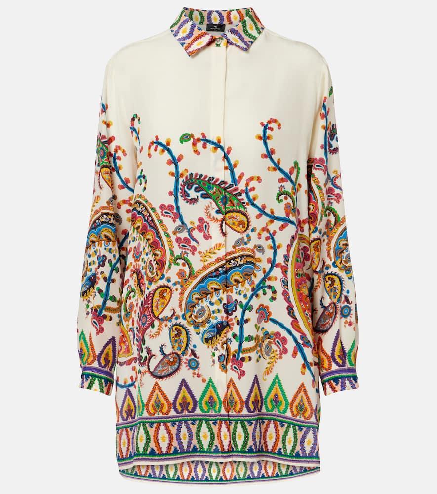 etro paisley printed silk shirt