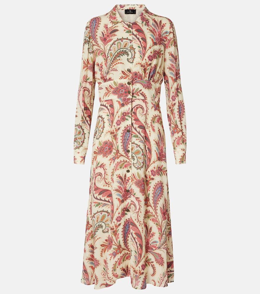 etro paisley shirt dress