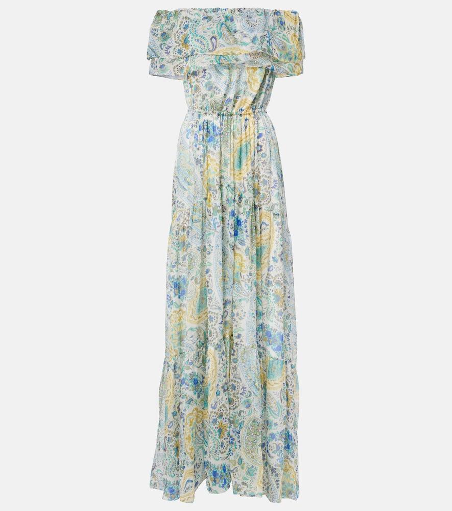 etro paisley silk chiffon maxi dress