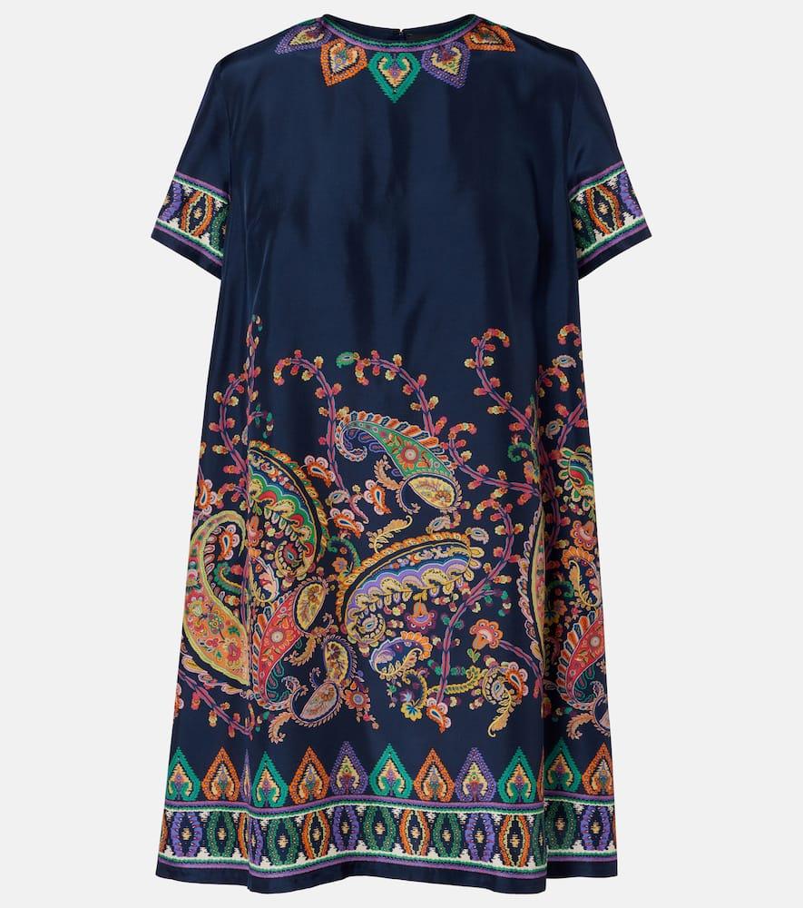 etro paisley silk habotai minidress