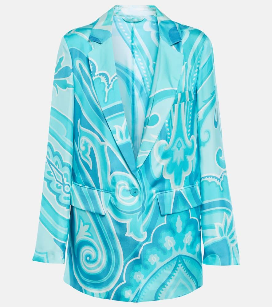 etro paisley silk twill blazer