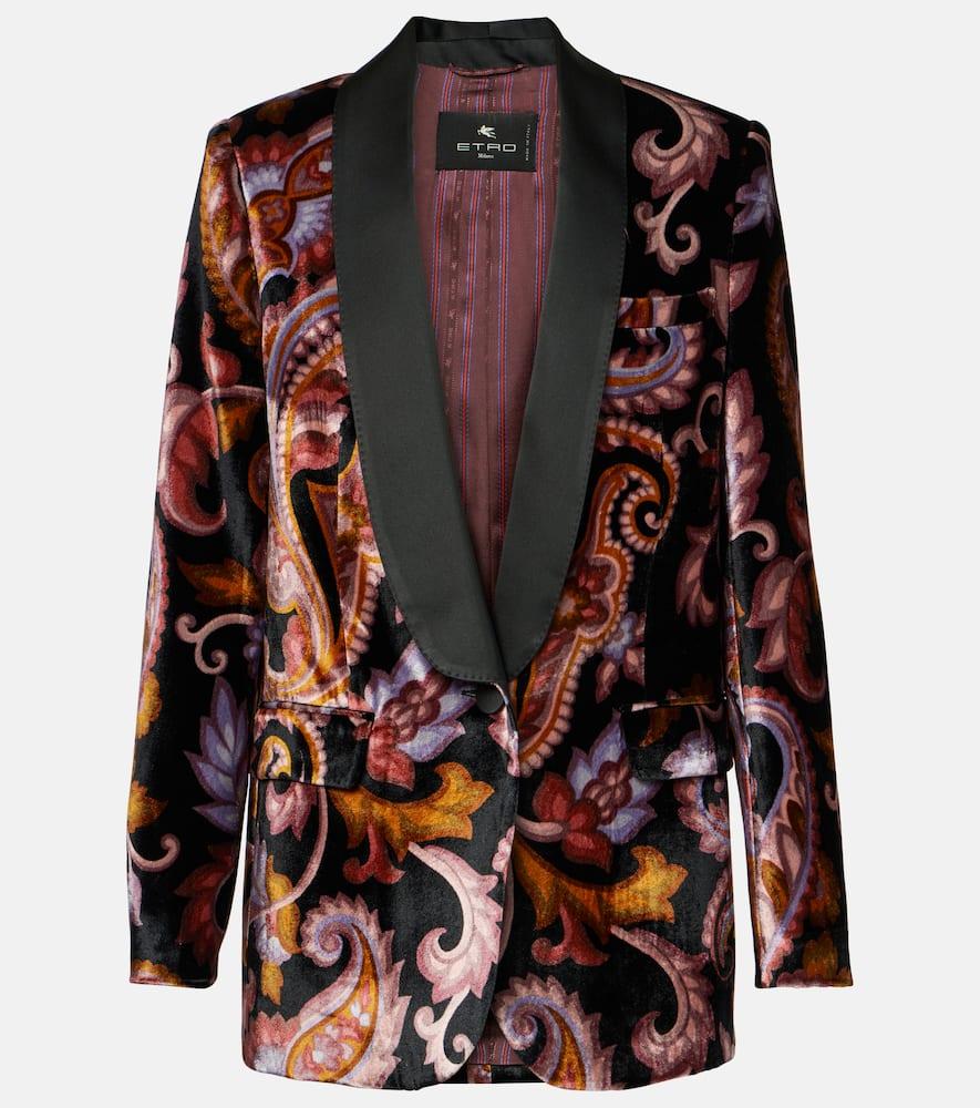 etro paisley velvet blazer