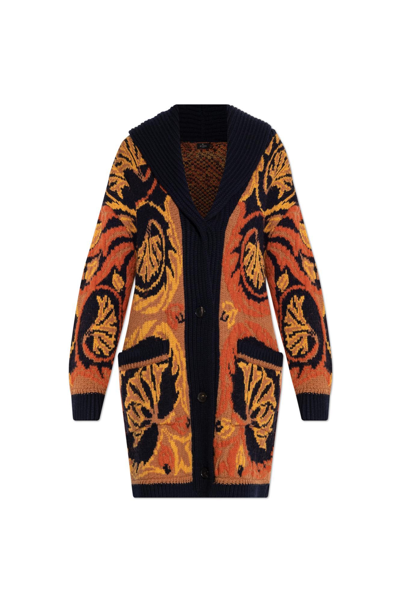 etro patterned loose-fit cardigan