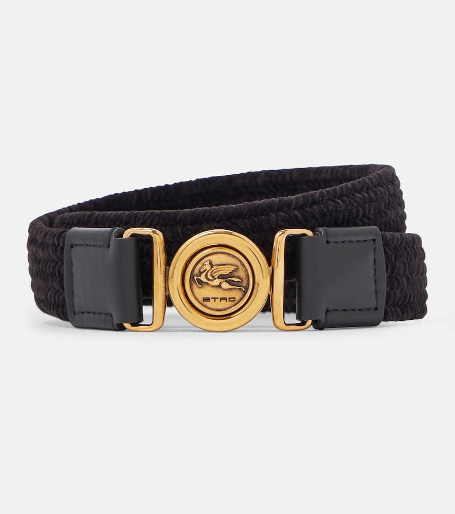 etro pegaso woven belt