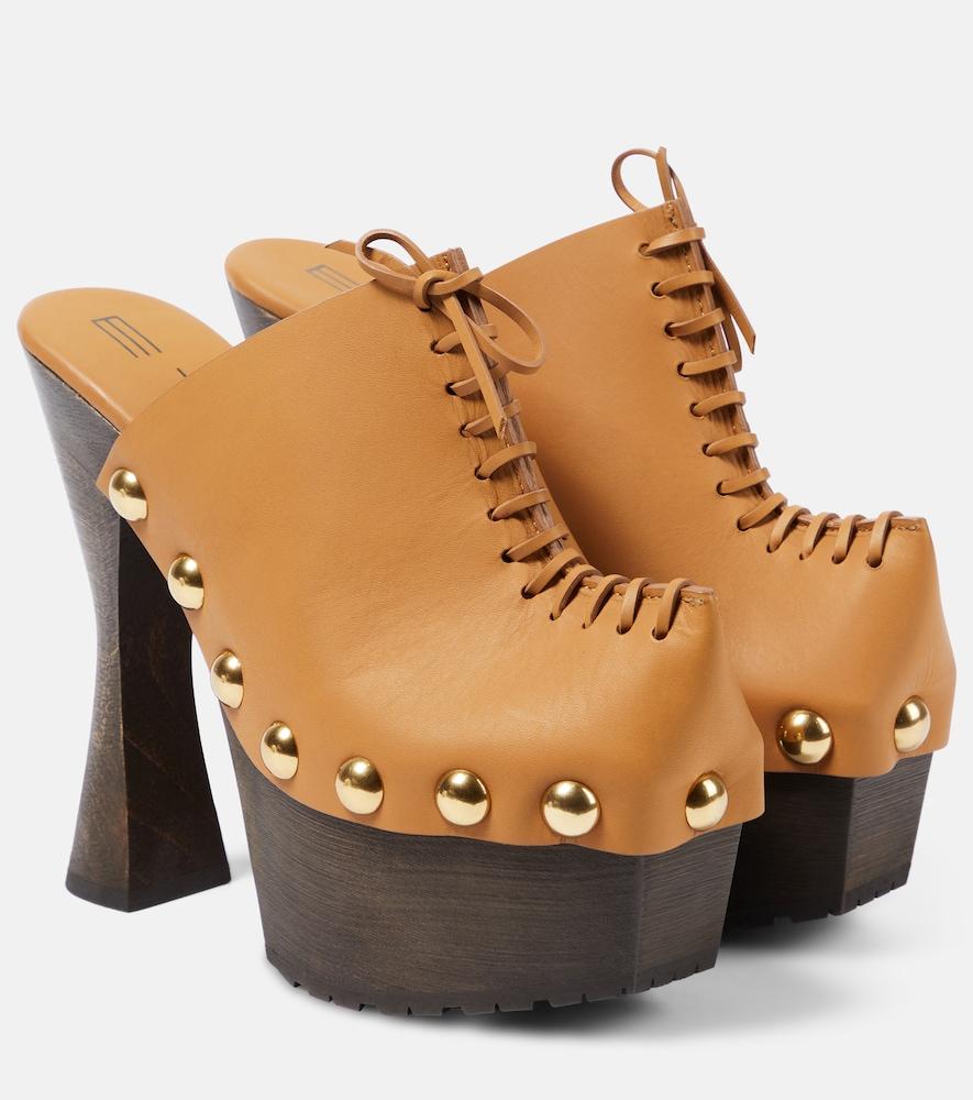 etro plateau 90 leather pumps