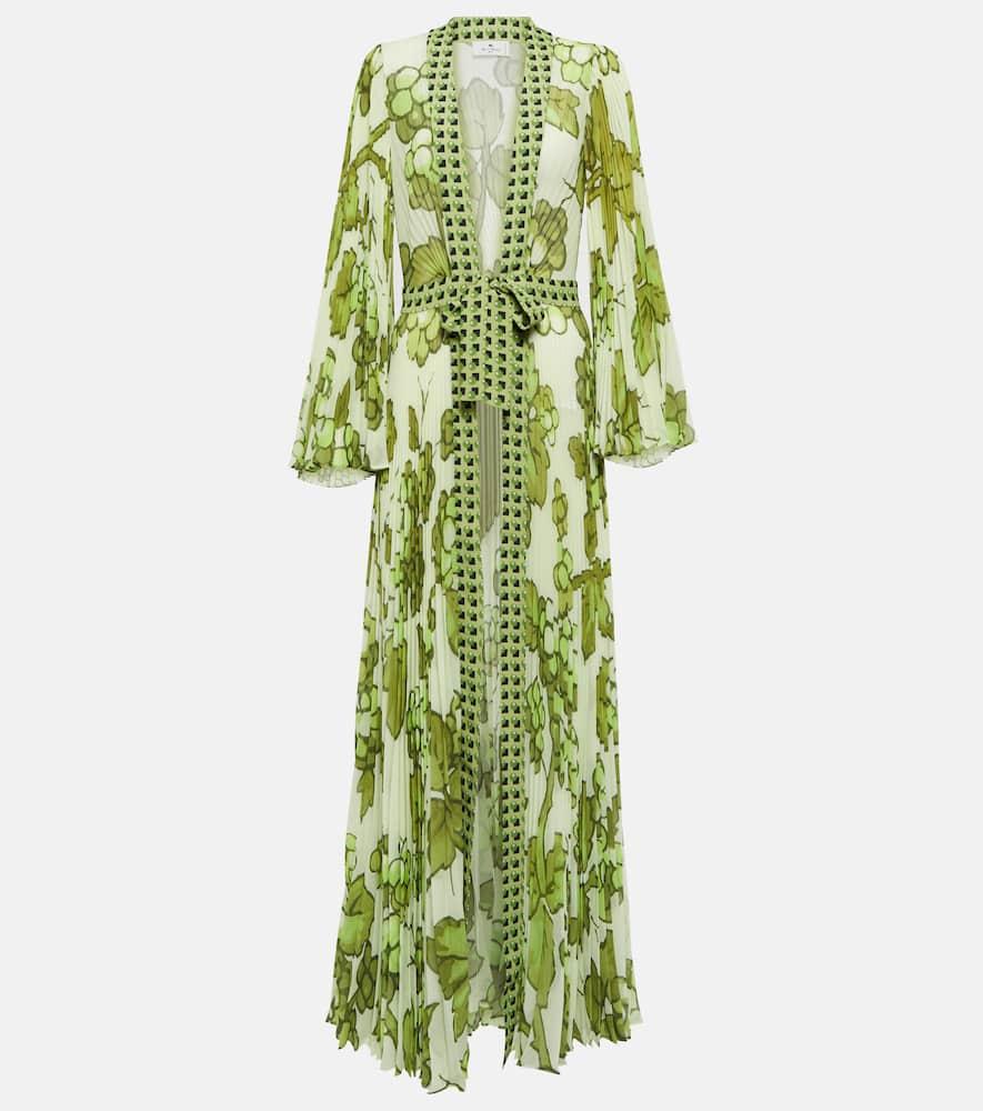 etro pleated georgette beach cover