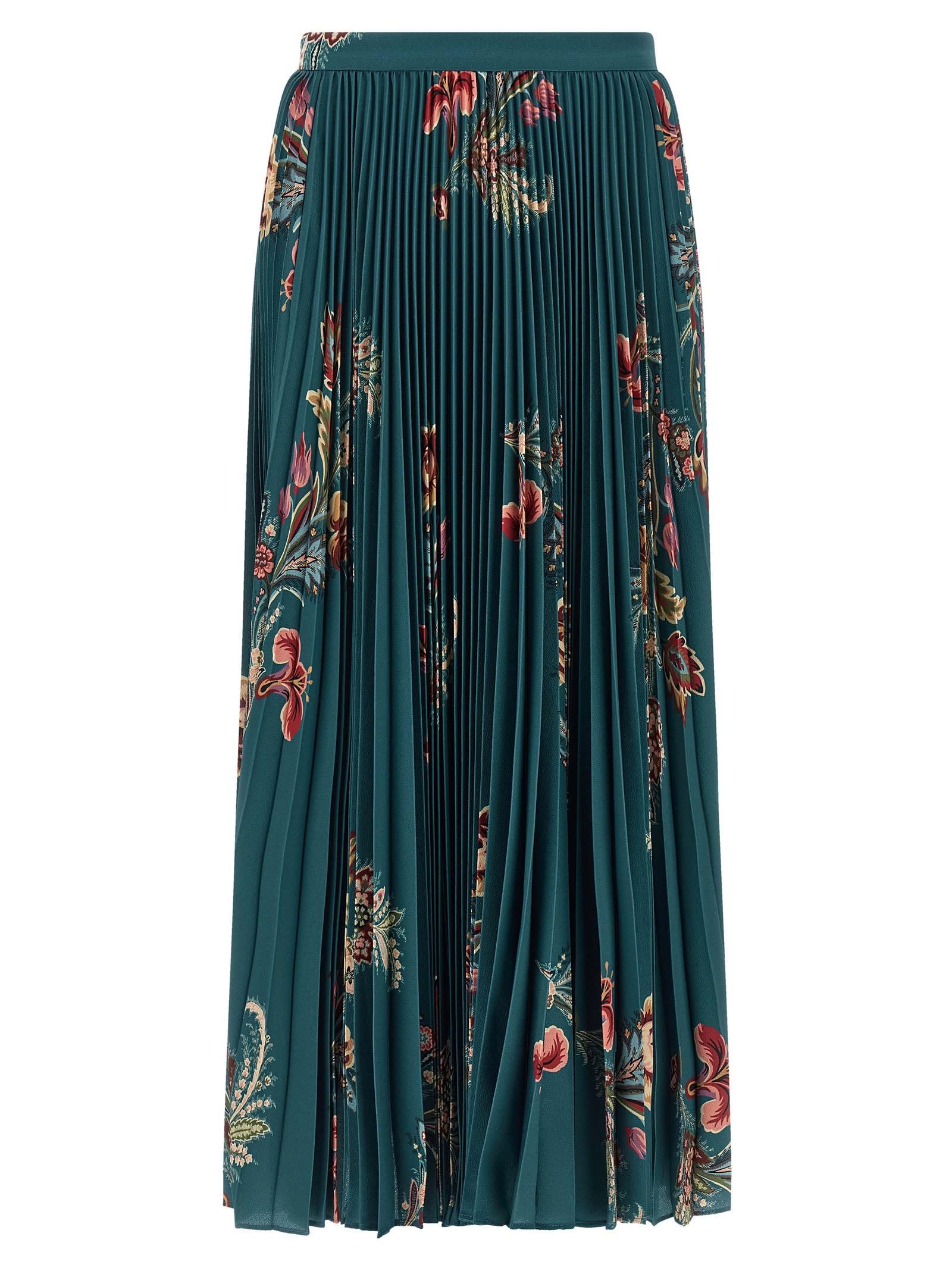 etro pleated skirt