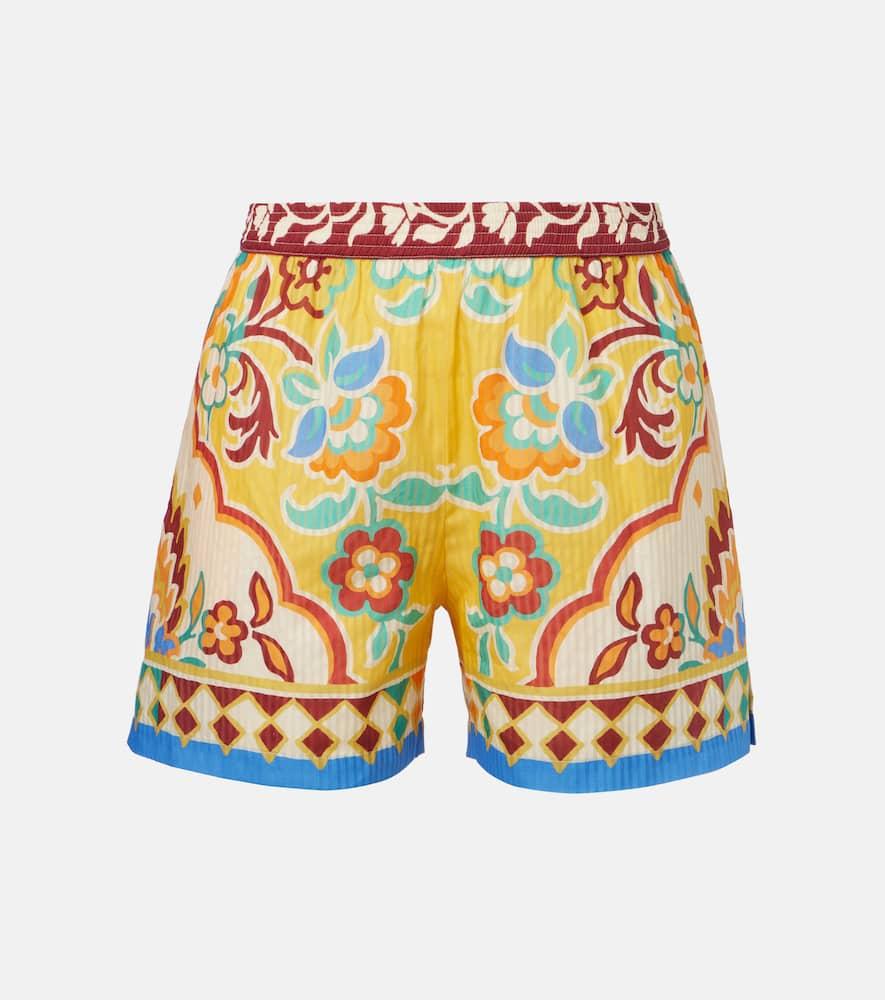 etro printed cotton and silk shorts
