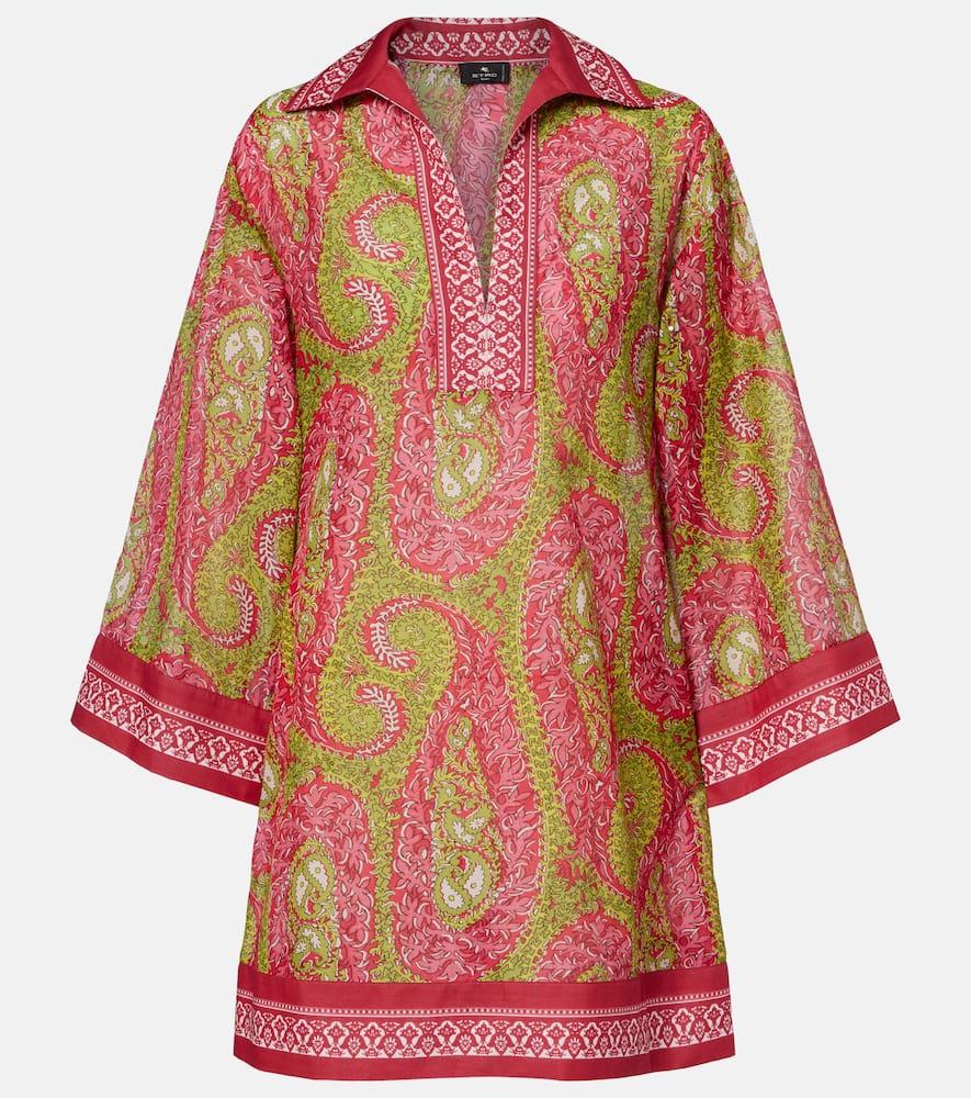 etro printed cotton and silk tunic