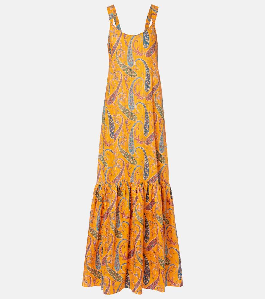 etro printed cotton cady maxi dress