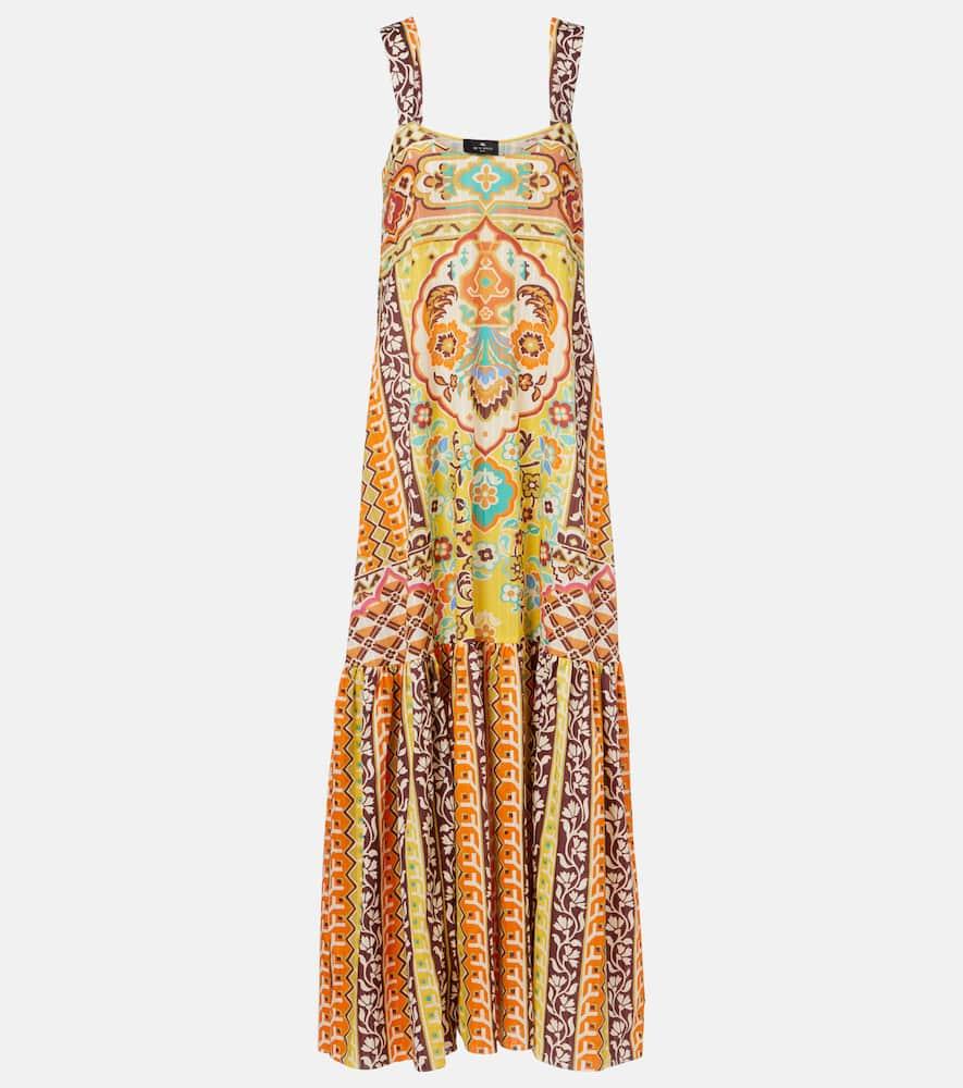 etro printed cotton maxi dress