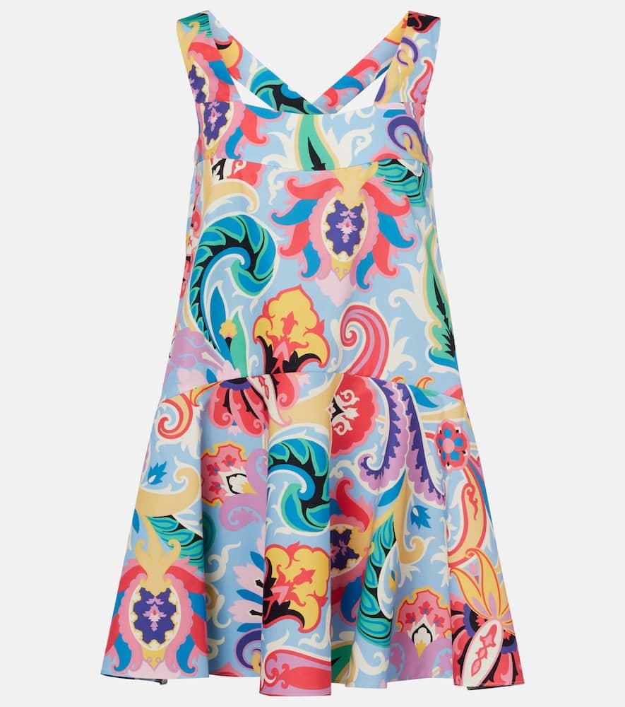 etro printed cotton minidress