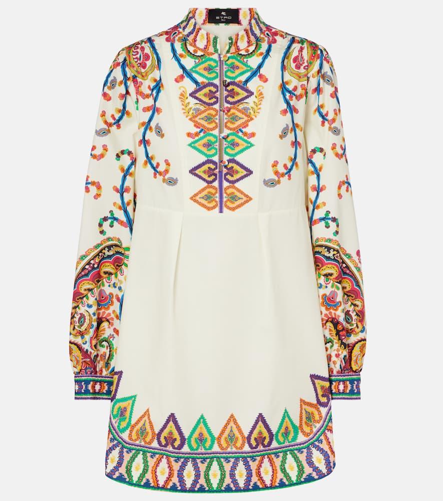 etro printed cotton minidress