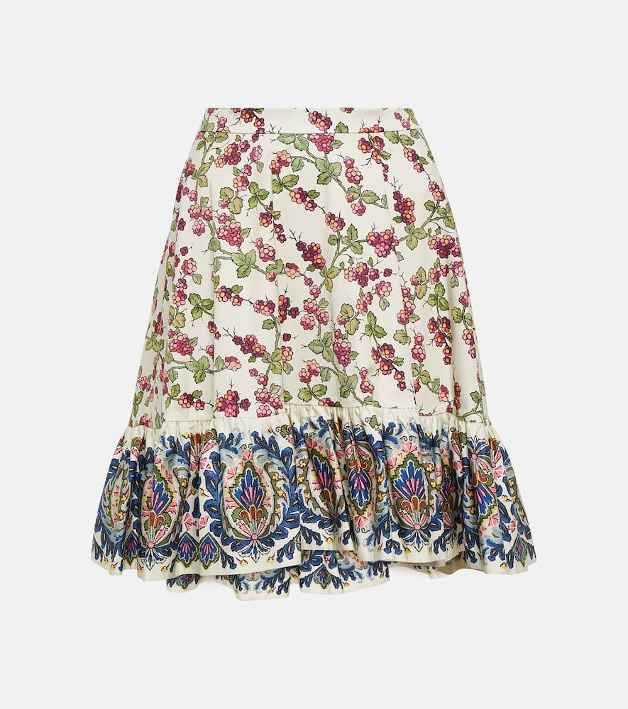 etro printed cotton miniskirt