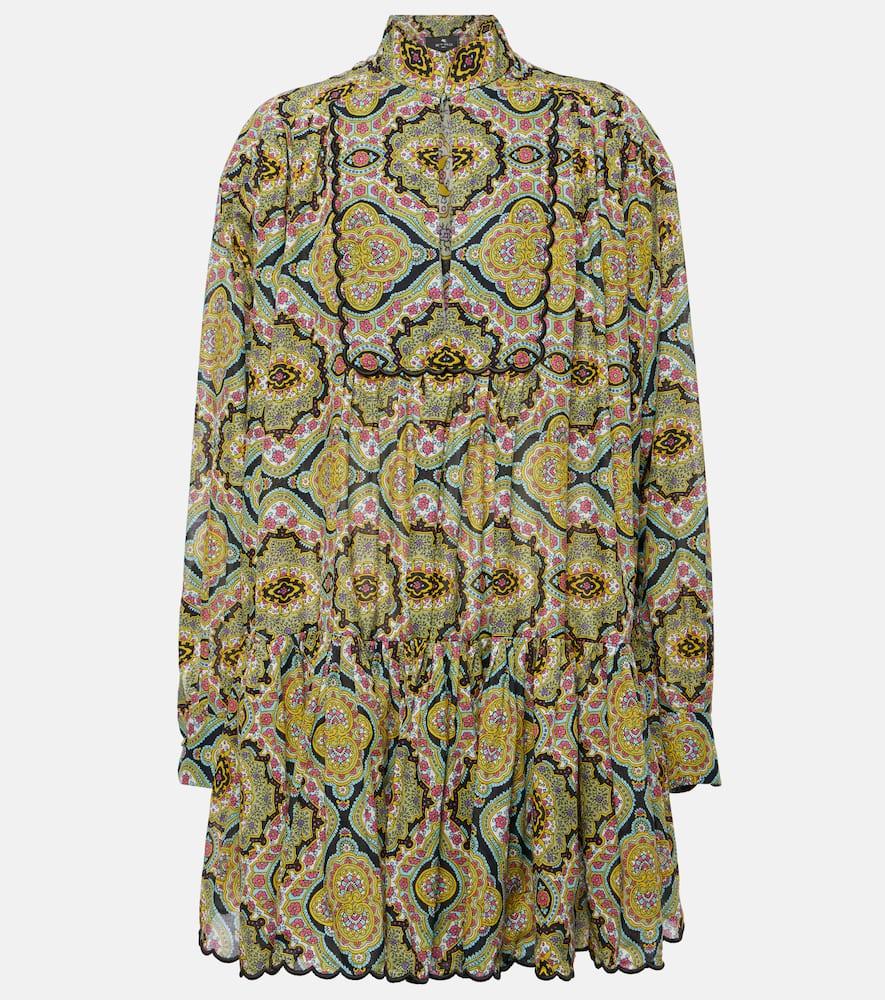 etro printed cotton shirt dress