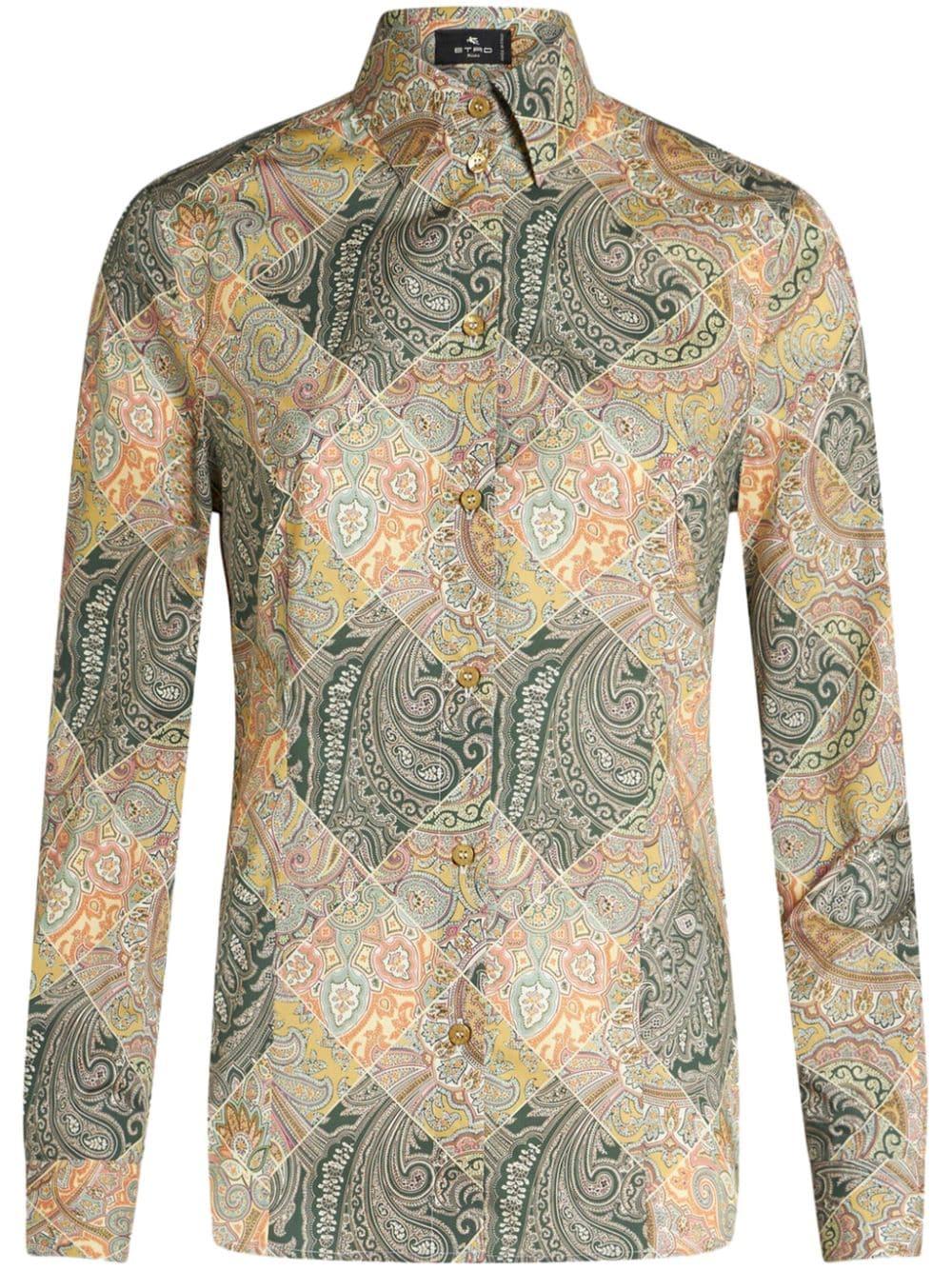 etro printed cotton shirt