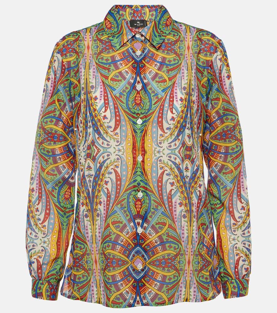 etro printed cotton shirt