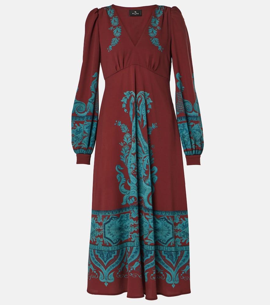 etro printed midi dress