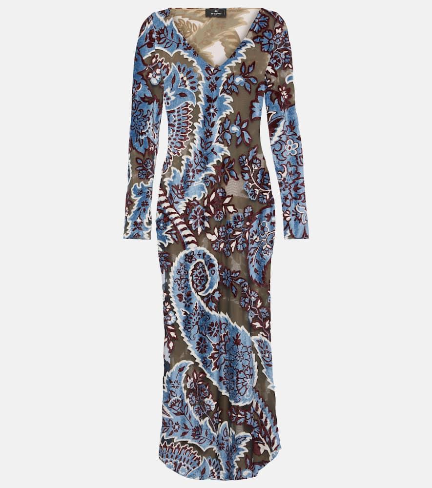 etro printed midi dress