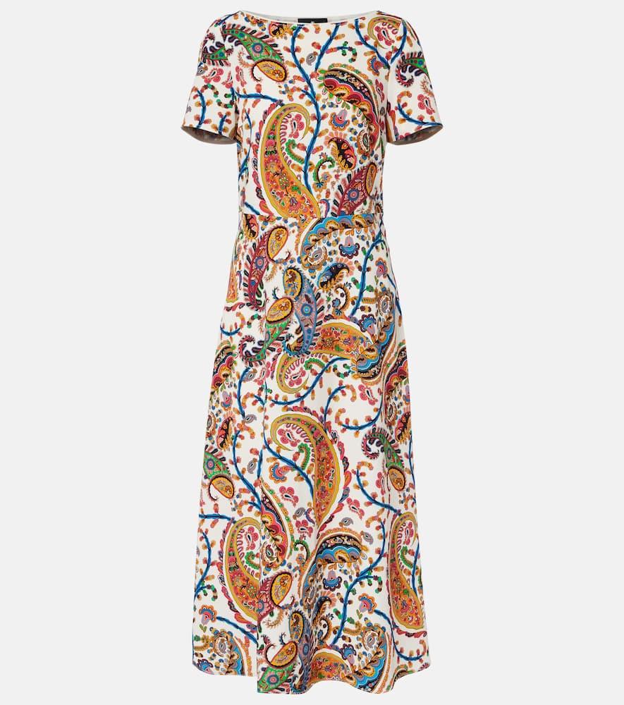 etro printed midi dress