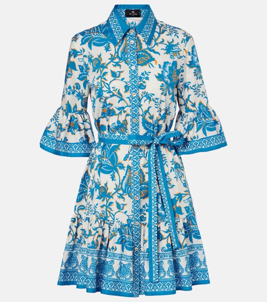 etro printed mini shirt dress