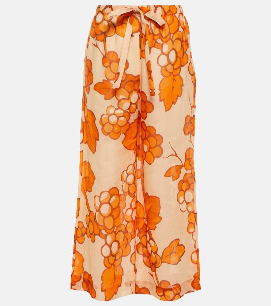 etro printed ramie pants