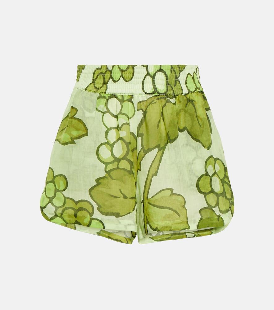 etro printed ramie shorts