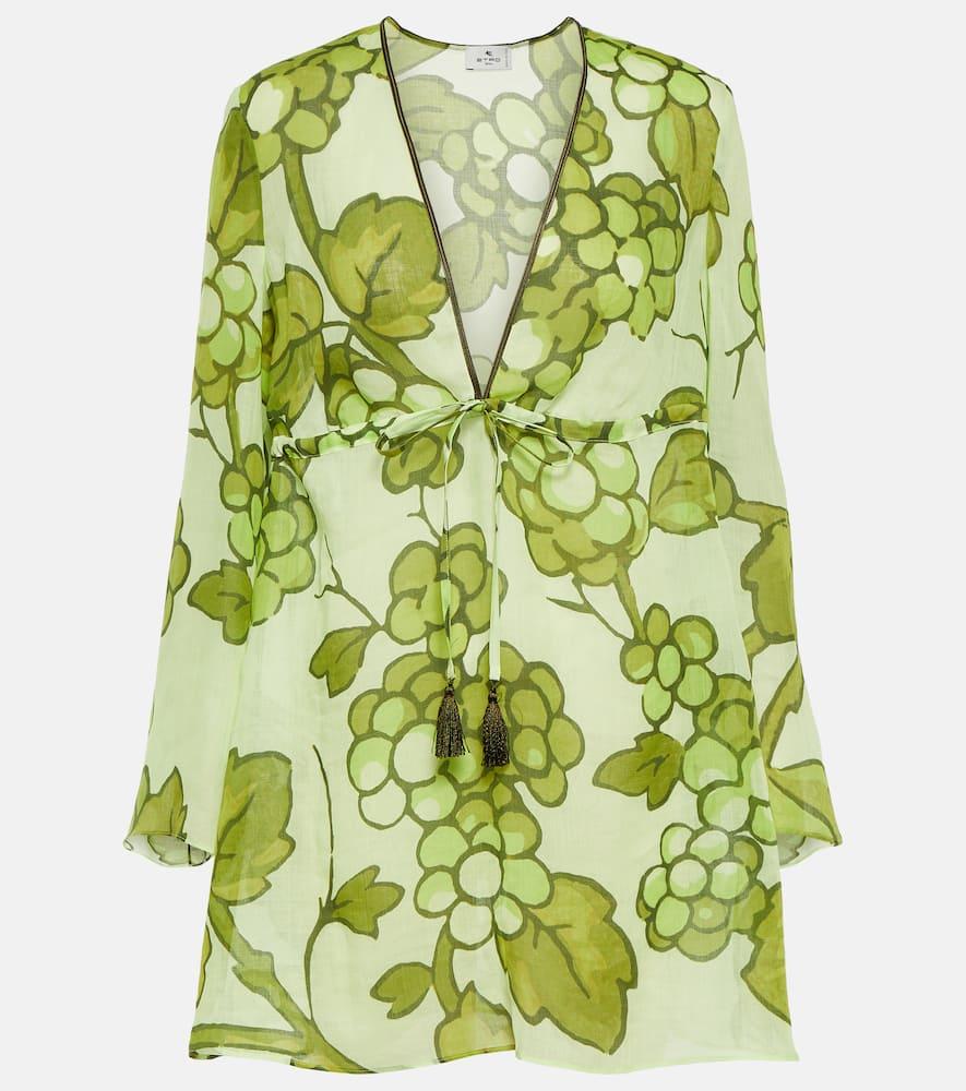 etro printed ramie tunic