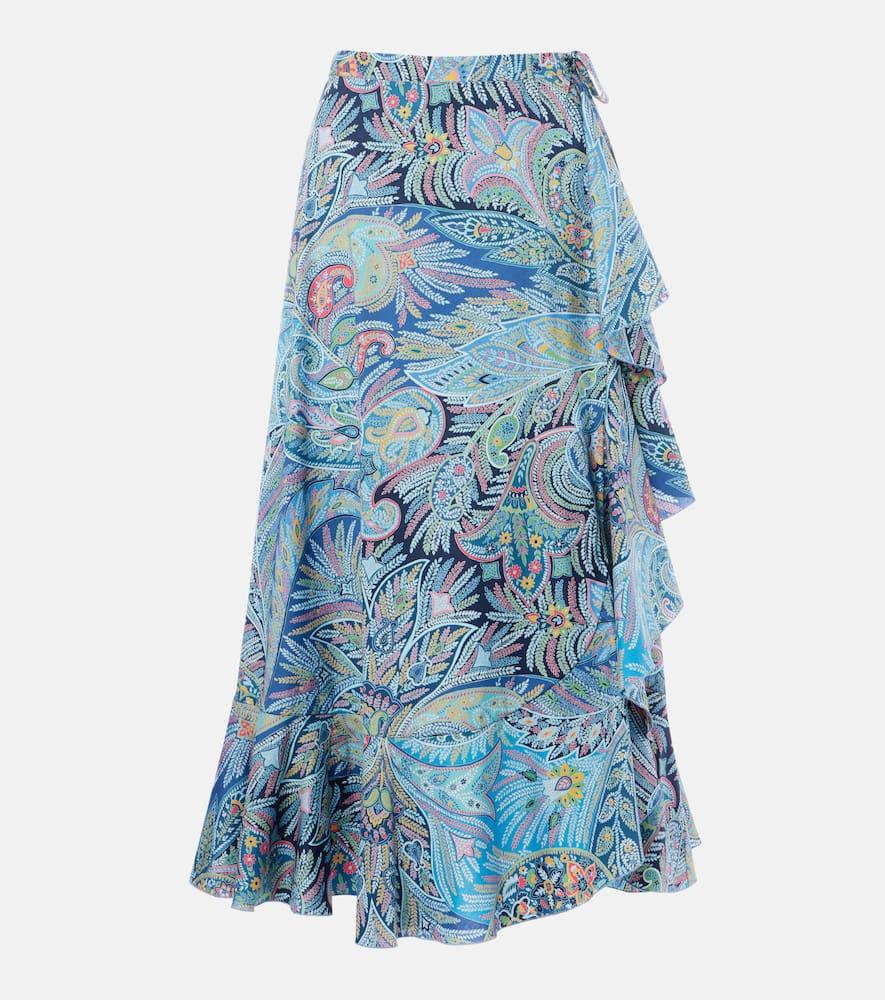 etro printed ruffled cotton