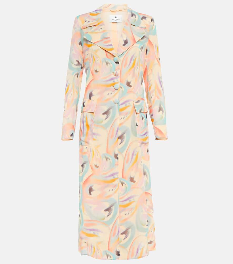 etro printed silk coat