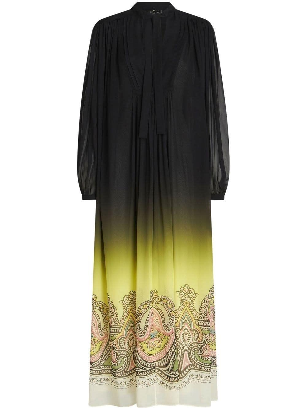 etro printed silk dress