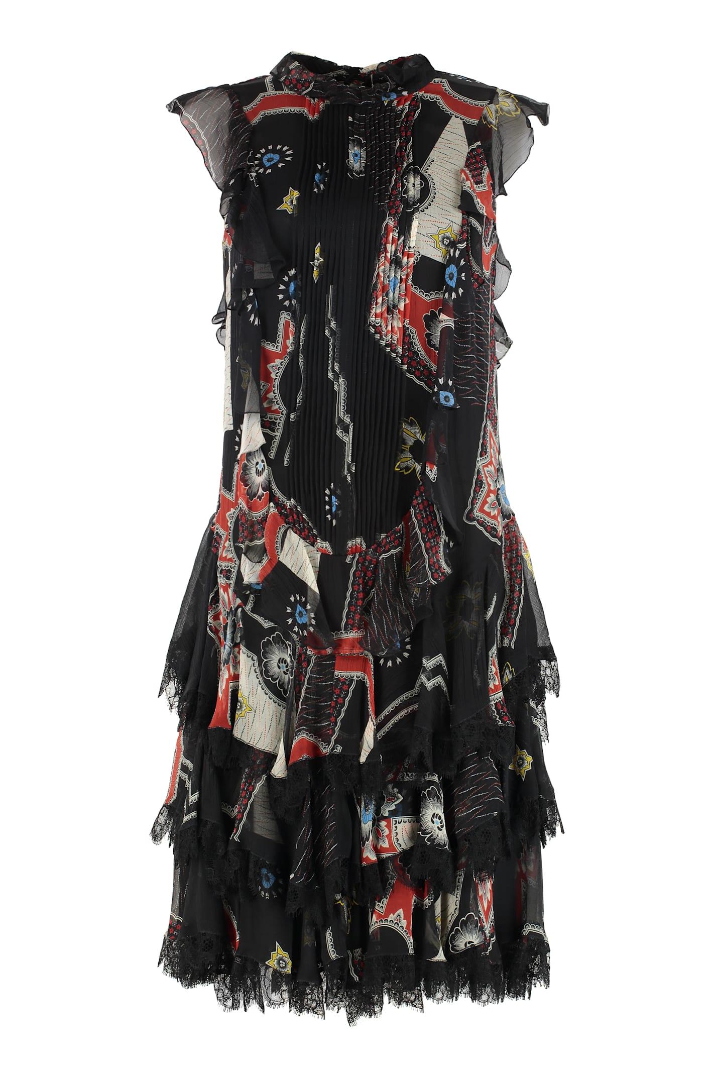etro printed silk dress
