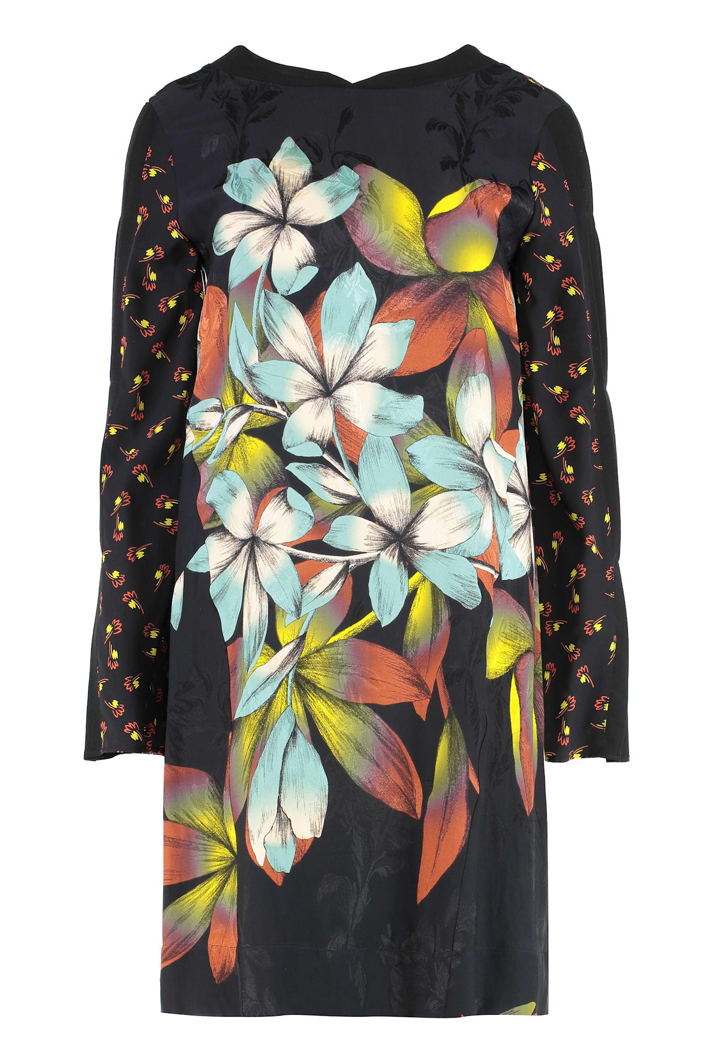 etro printed silk dress