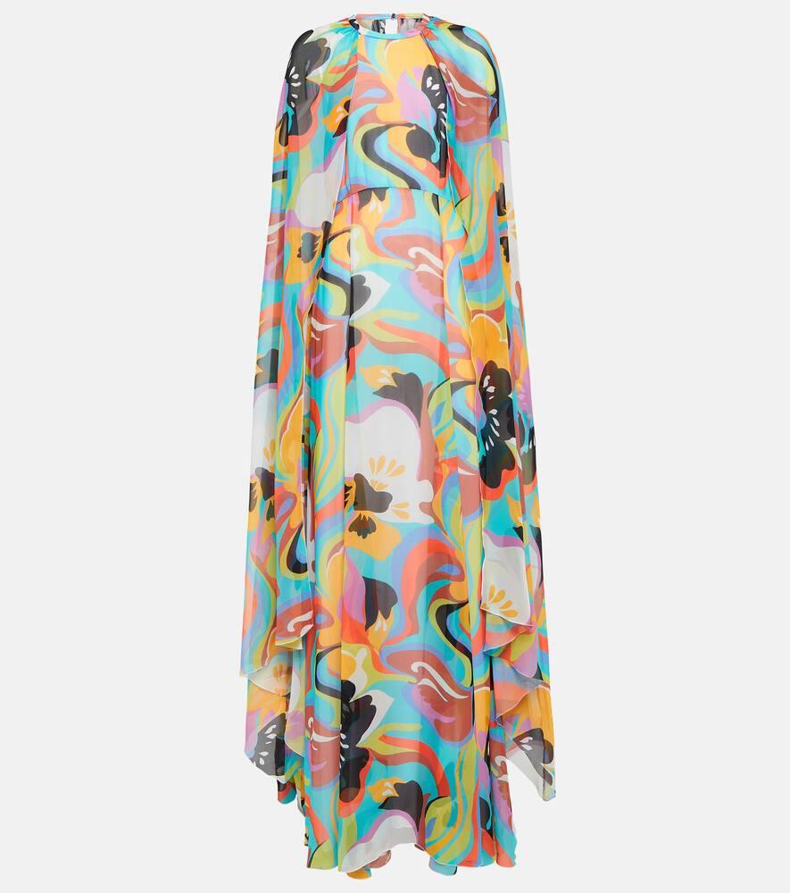 etro printed silk gown
