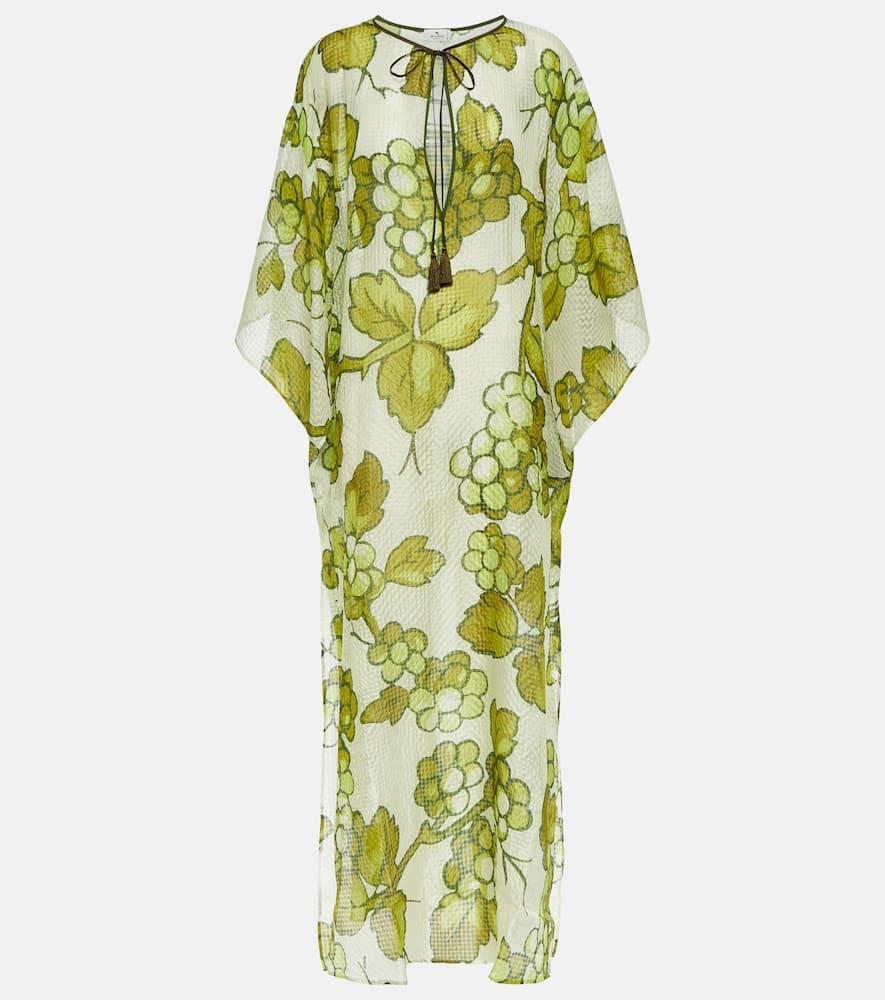 etro printed silk kaftan