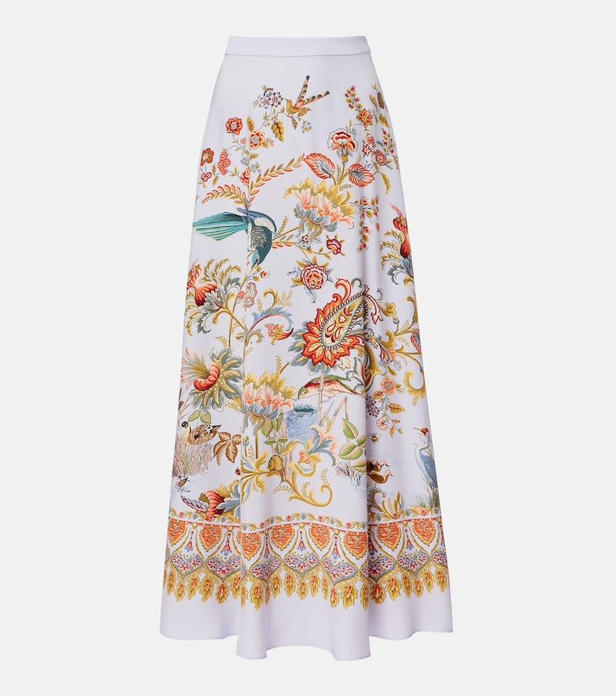 etro printed silk maxi skirt