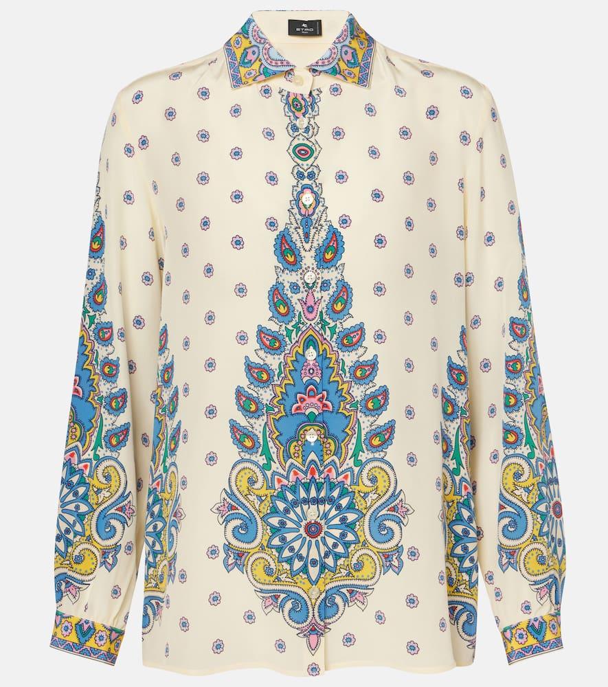 etro printed silk shirt