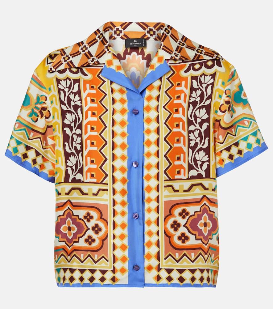 etro printed silk shirt