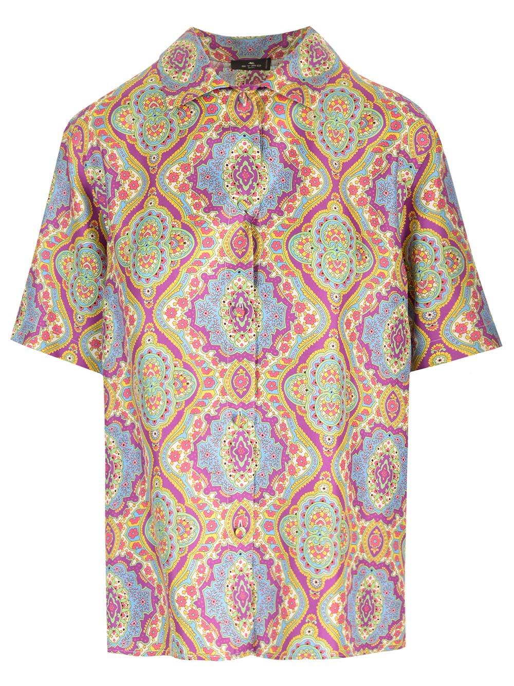 etro printed silk shirt
