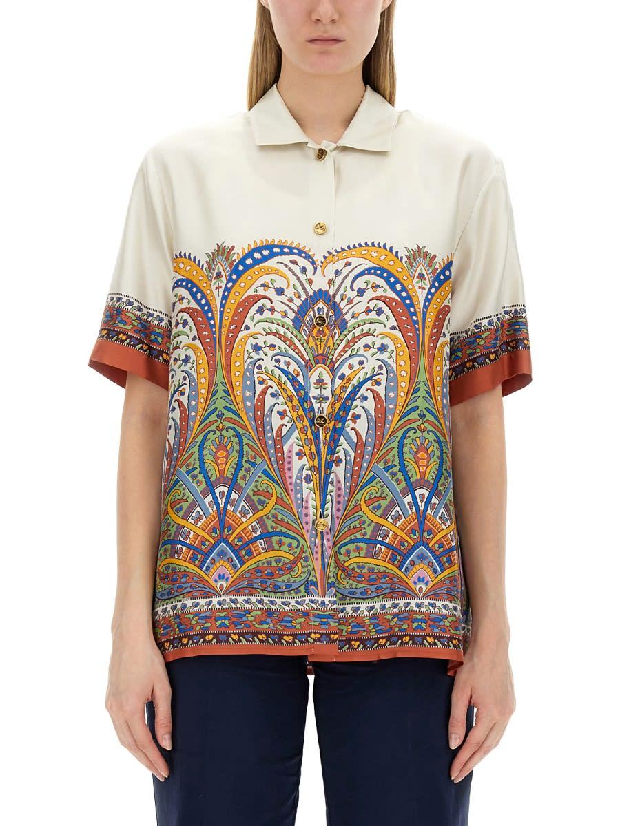 etro printed silk shirt