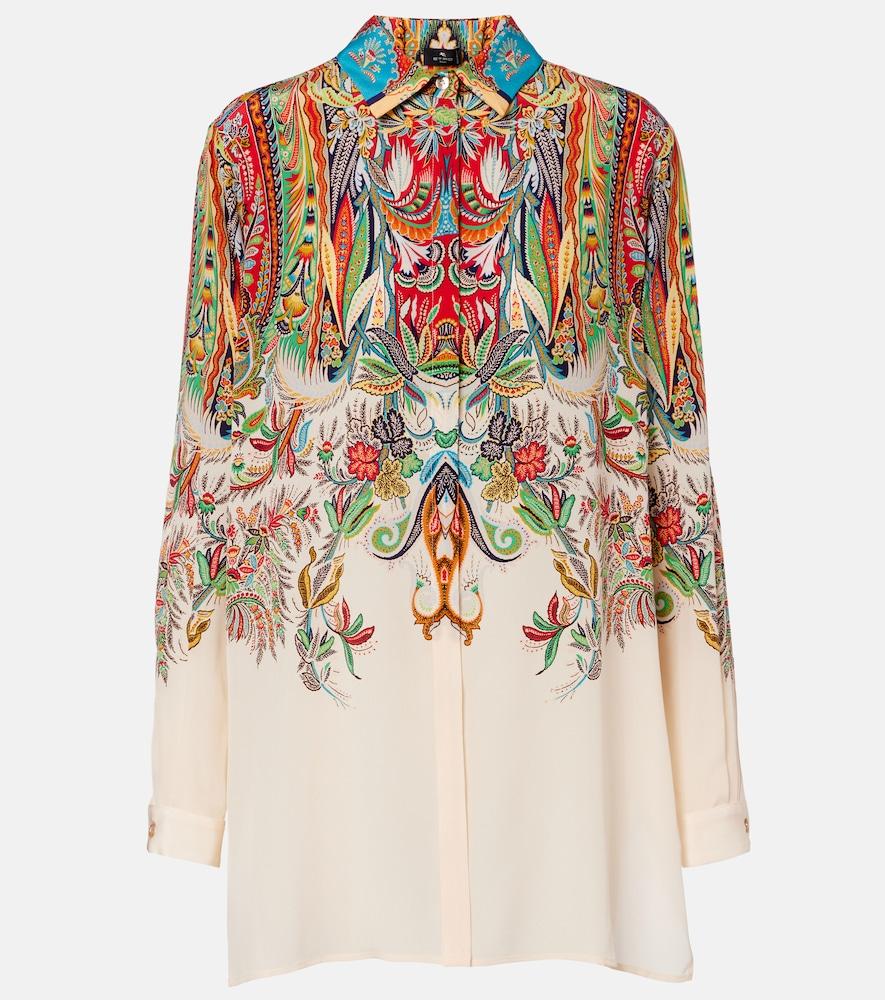etro printed silk shirt