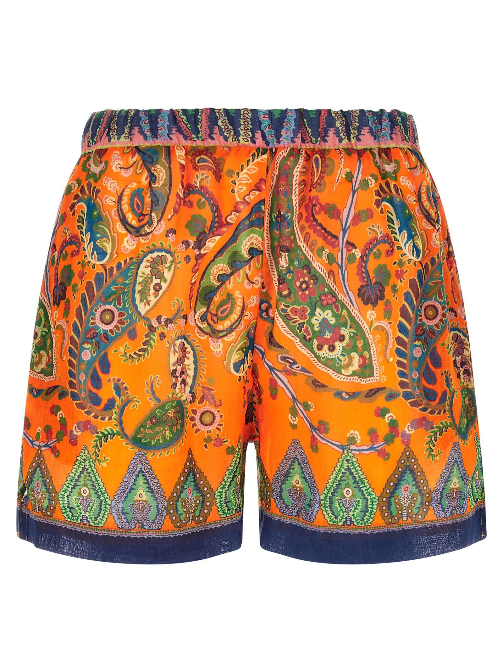 etro ramie shorts