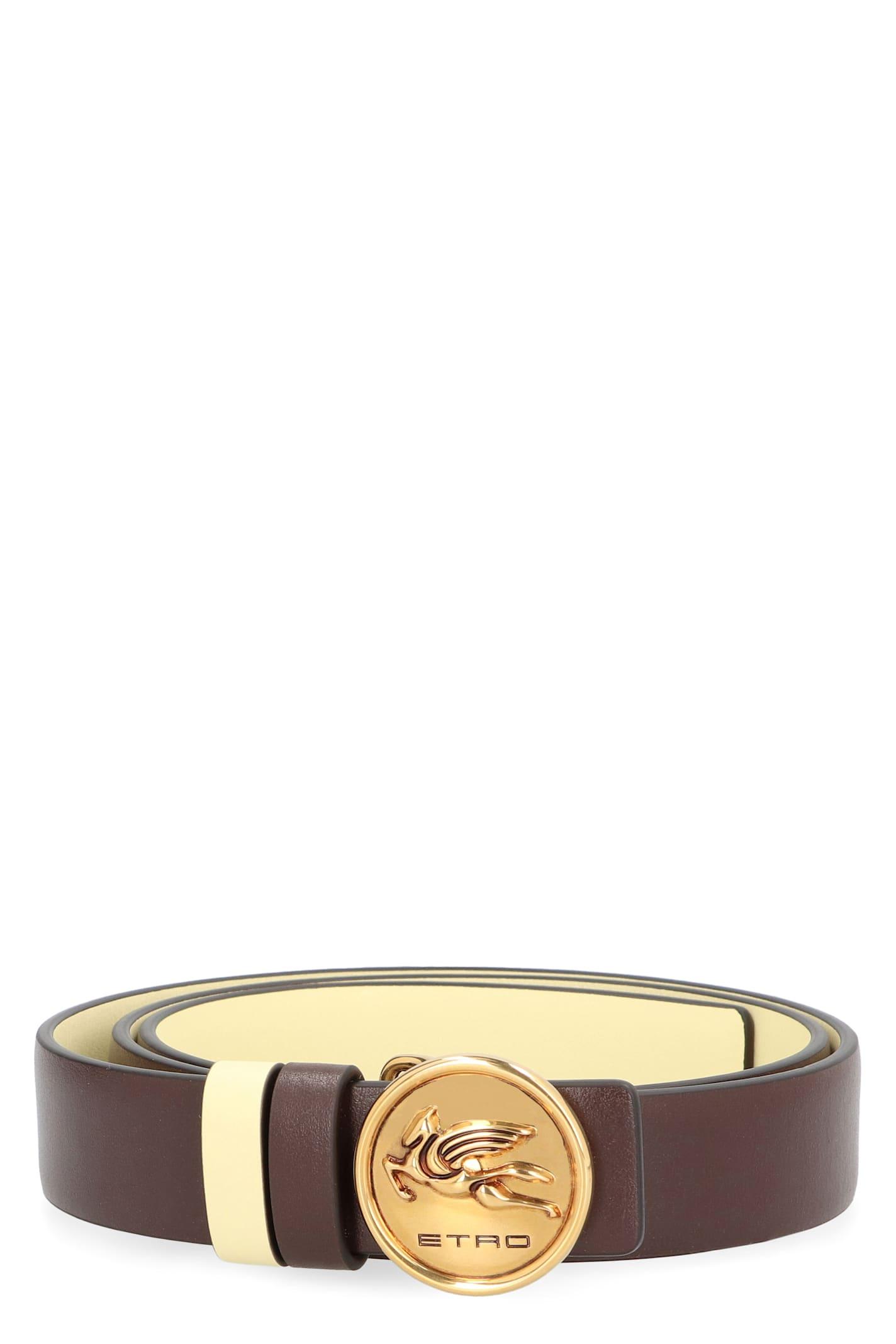 etro reversible leather belt