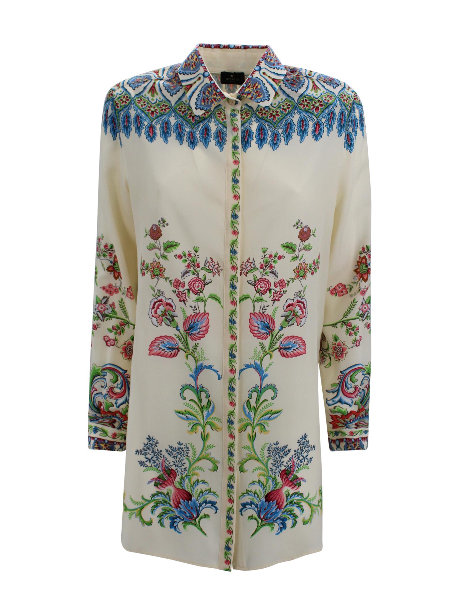 etro shirts white silk - women