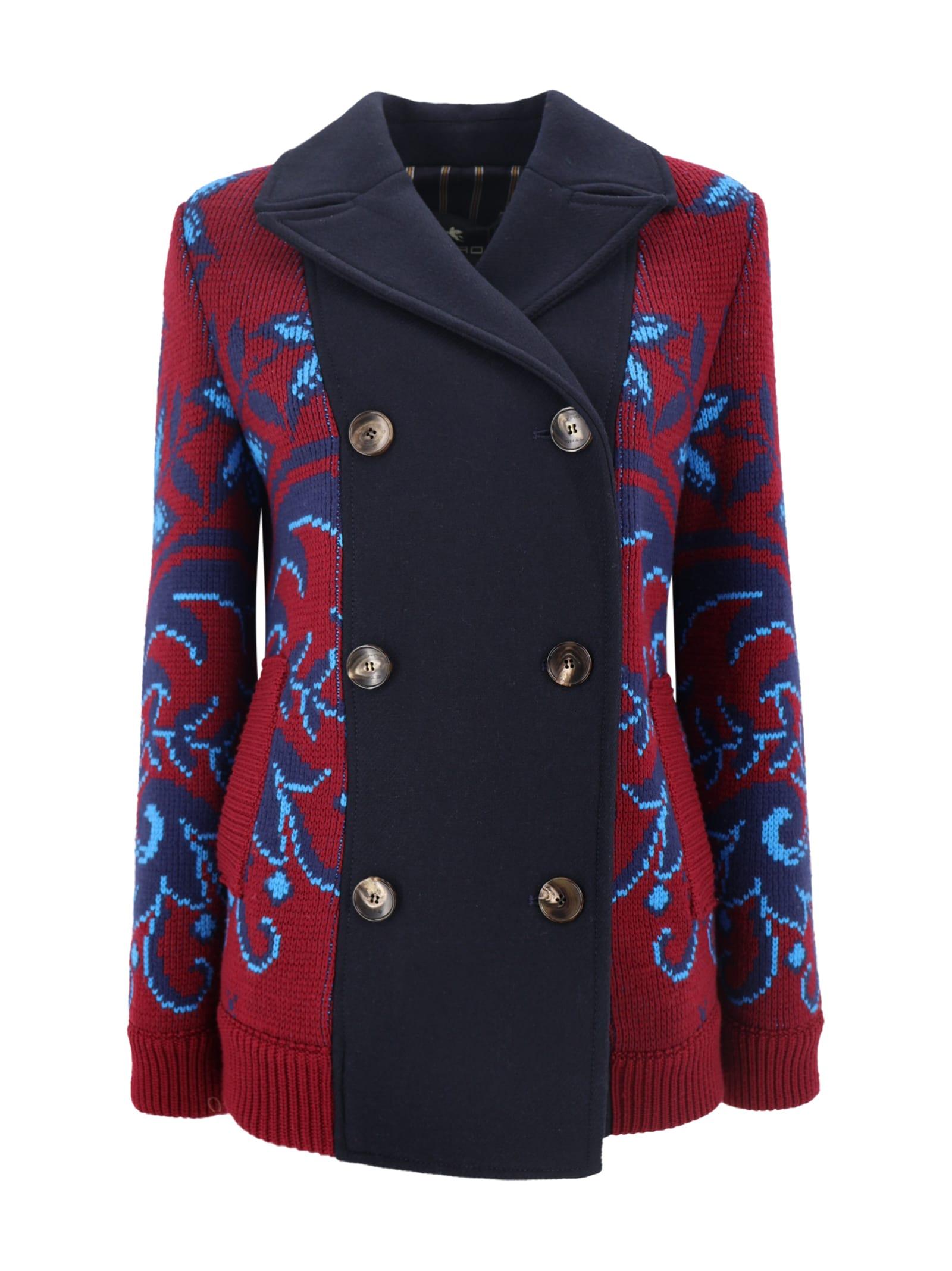 etro short coat paisley print