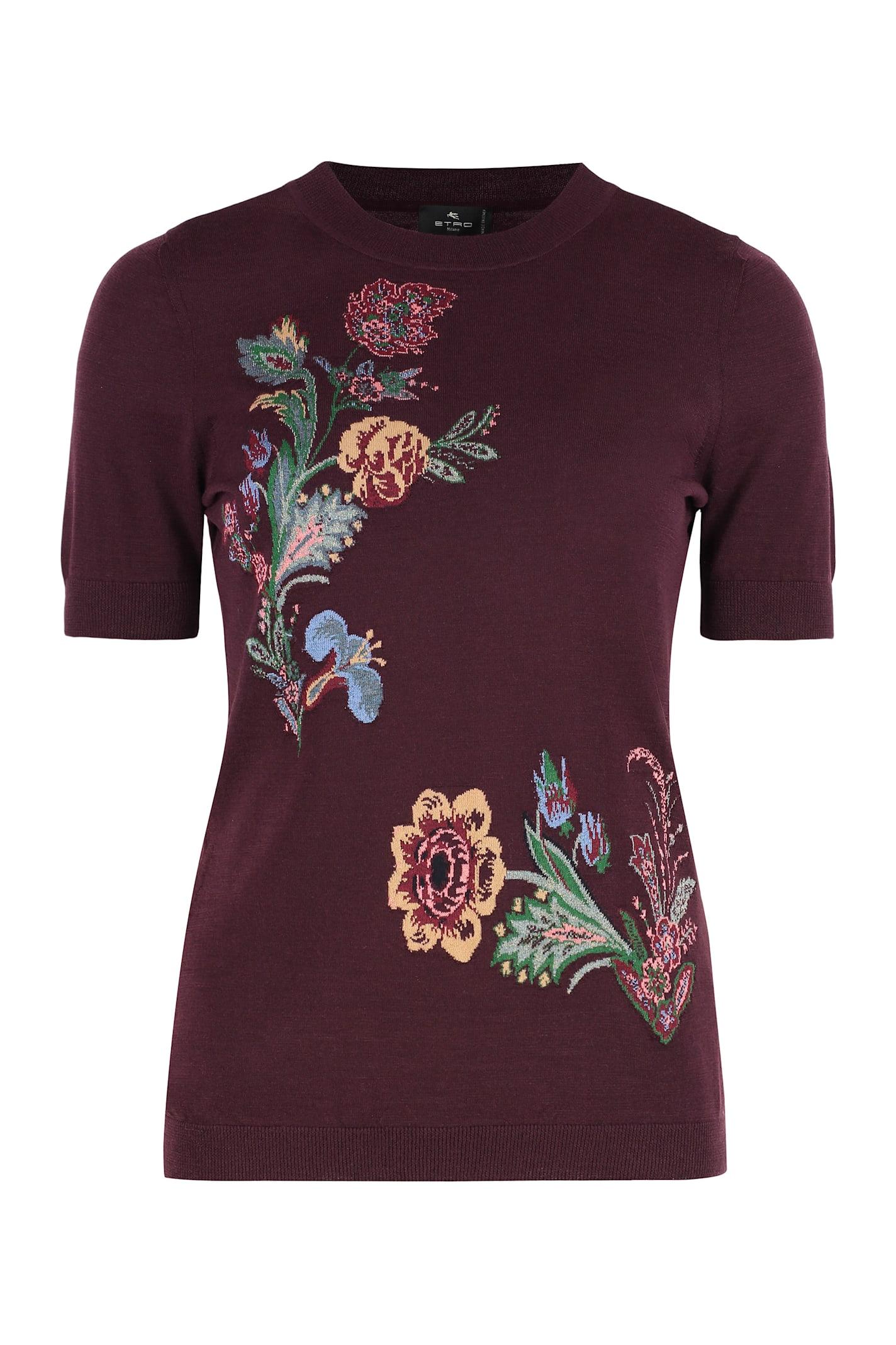 etro short sleeve sweater