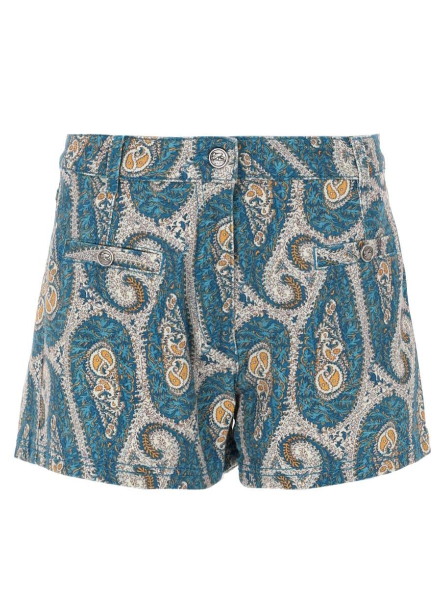etro shorts con stampa paisley