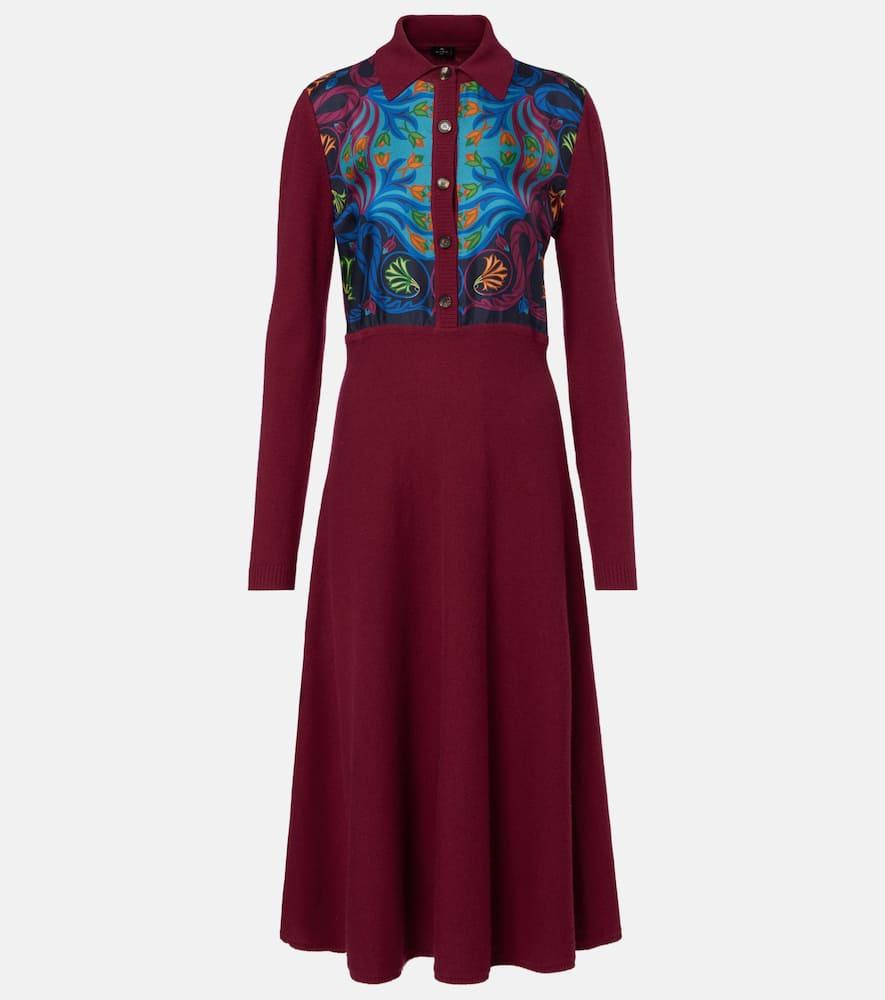 etro silk, wool, and cashmere shirt dress